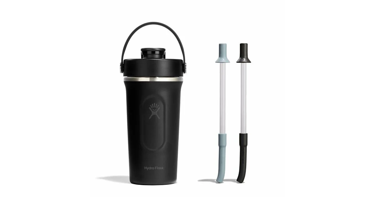Shaker Bottle and Straw Bundle